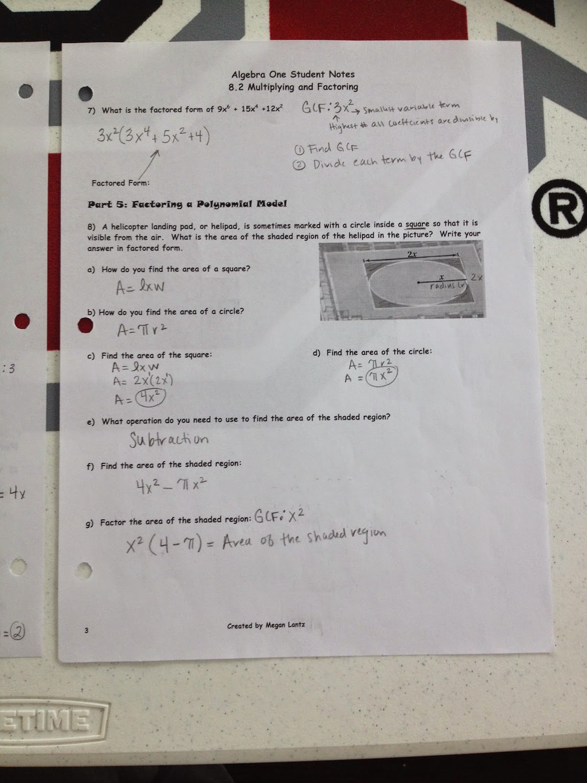 Unit 7 polynomials and factoring answer key pdf image