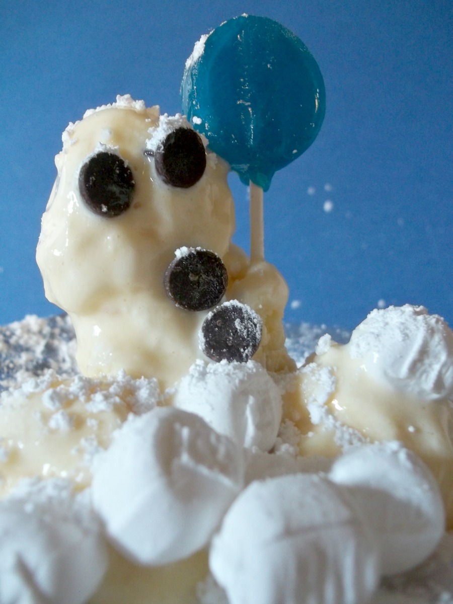 How to Make Ice Cream Snowman Dessert.