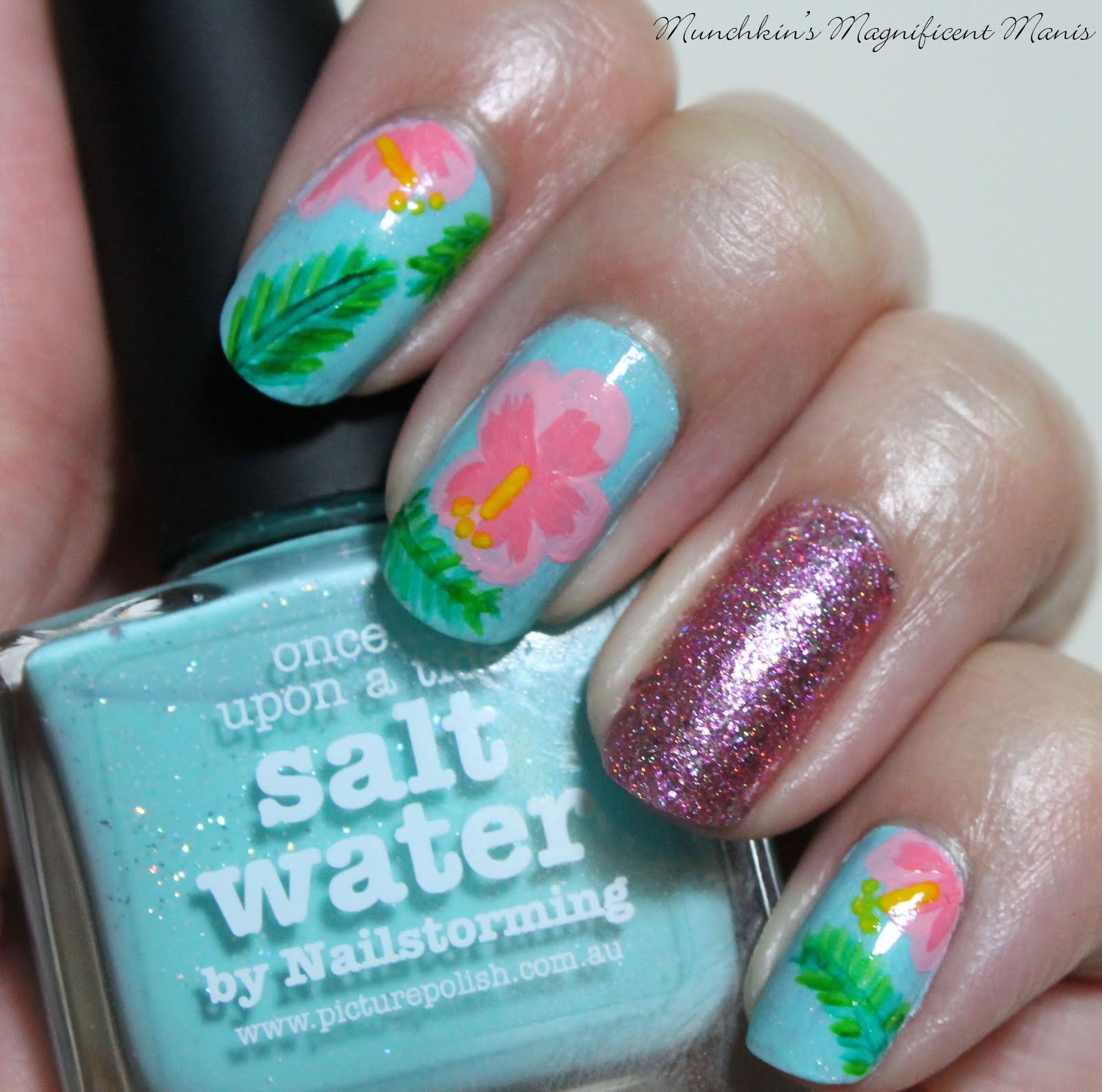 Munchkins Magnificent Manis: Aloha Flowers