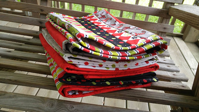 Christmas quilt as you go table runner