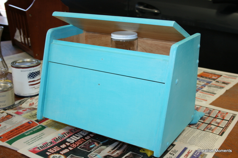 Painted pretty bread box