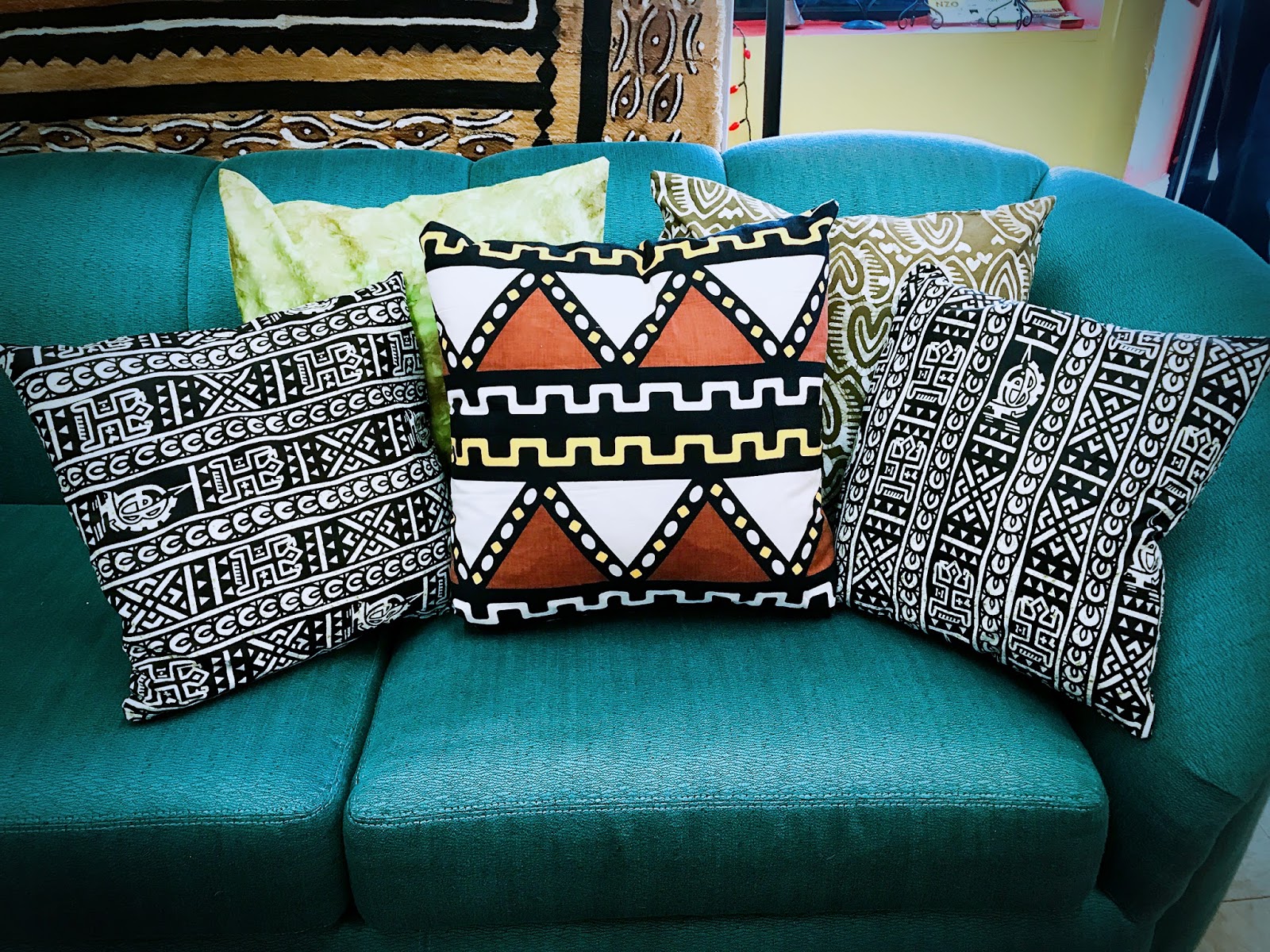 Uhuru Furniture & Collectibles African Print Pillows 1520 each SOLD