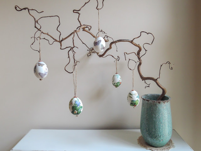 Decorated easter egg tree decorations