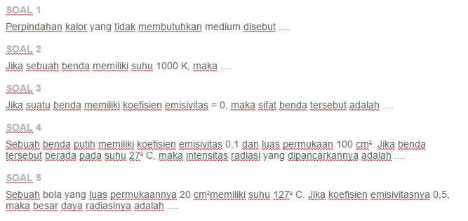Contoh Soal Fenomena Radiasi Benda Hitam Asep Respati
