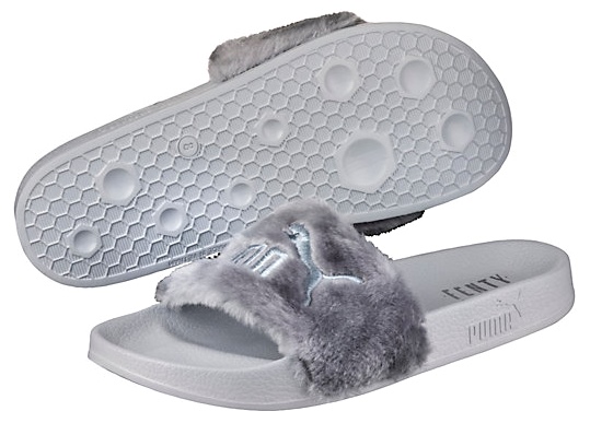 fenty slippers fur