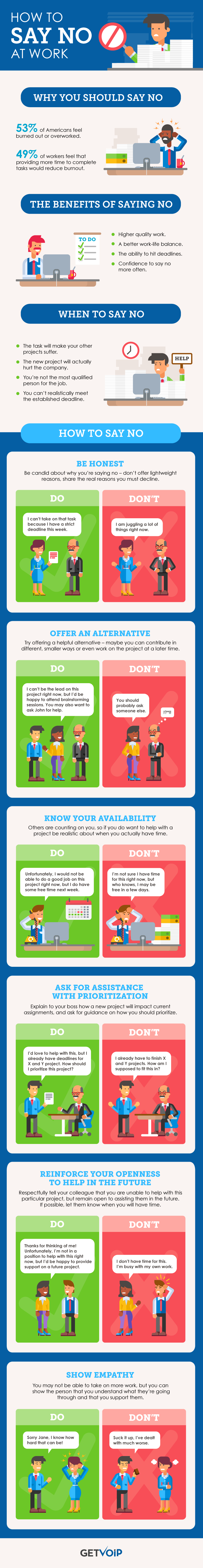 How To Respectfully Say No To Your Colleagues - #Infographic