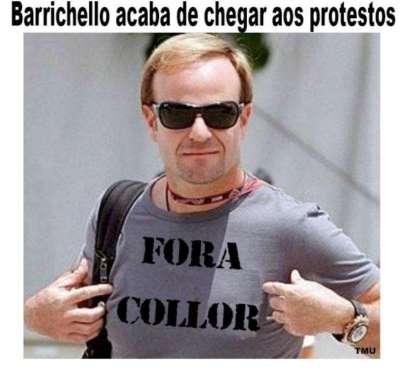 Barrichello na Manifestação Pelo Impeachment