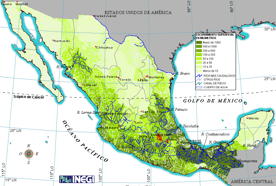 Geografía de México Cuencas hídricas en México Geografía de México Cuencas hídricas en México