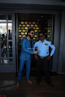 Ranveer Singh in Blue Blazer Spotted Life Bar ~  Exclusive 04