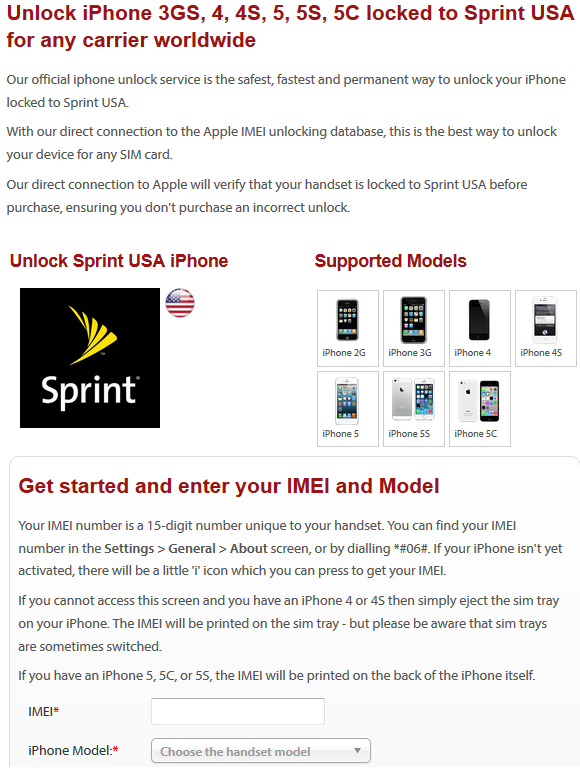 Sprint USA iPhone Unlock Sprint USA iPhone Unlock