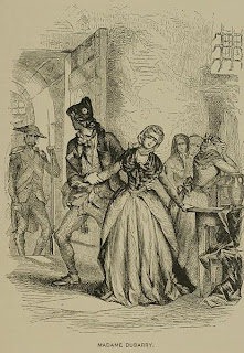 Illustration of Madame du Barry being taken to the guillotine
