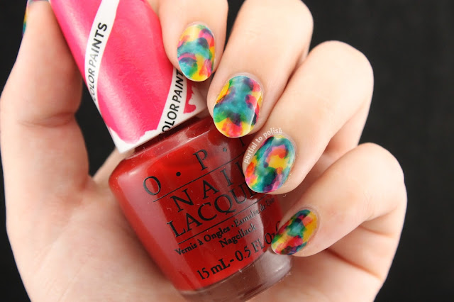 Squishy Rainbow Marble Using the OPI Color Paints (Magenta Muse, Primarily Yellow and Turquoise Aesthetic) & A Mint and Lilac Look On Top