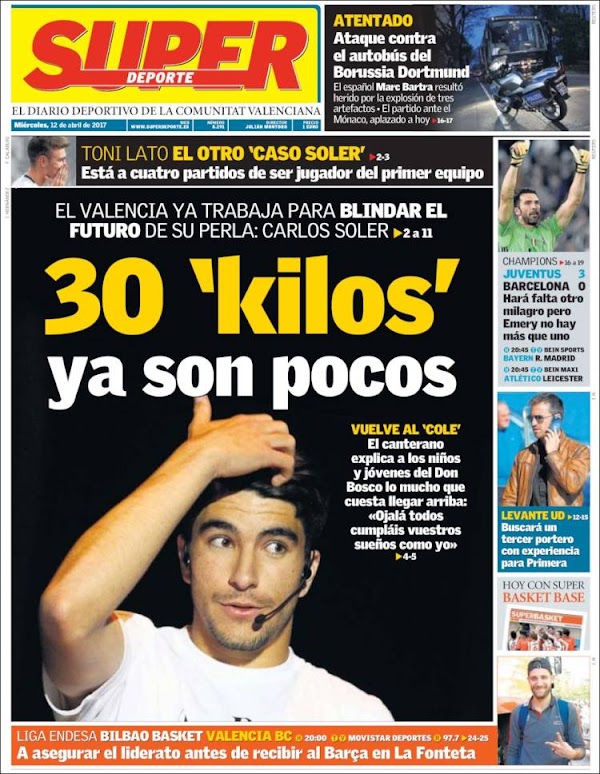 Valencia, Superdeporte: "30 kilos ya son pocos"