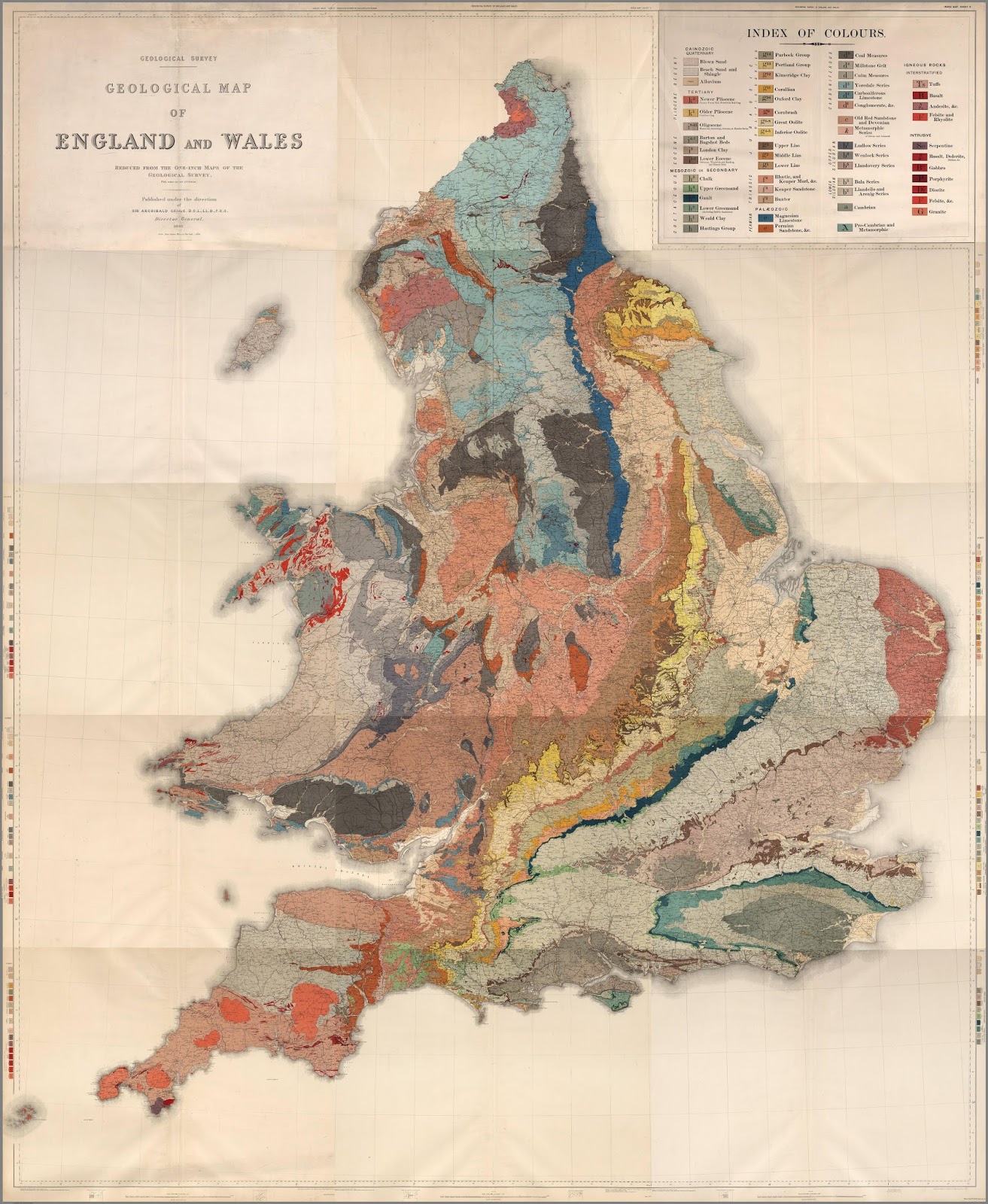 Geological Map of England and Wales (1896)