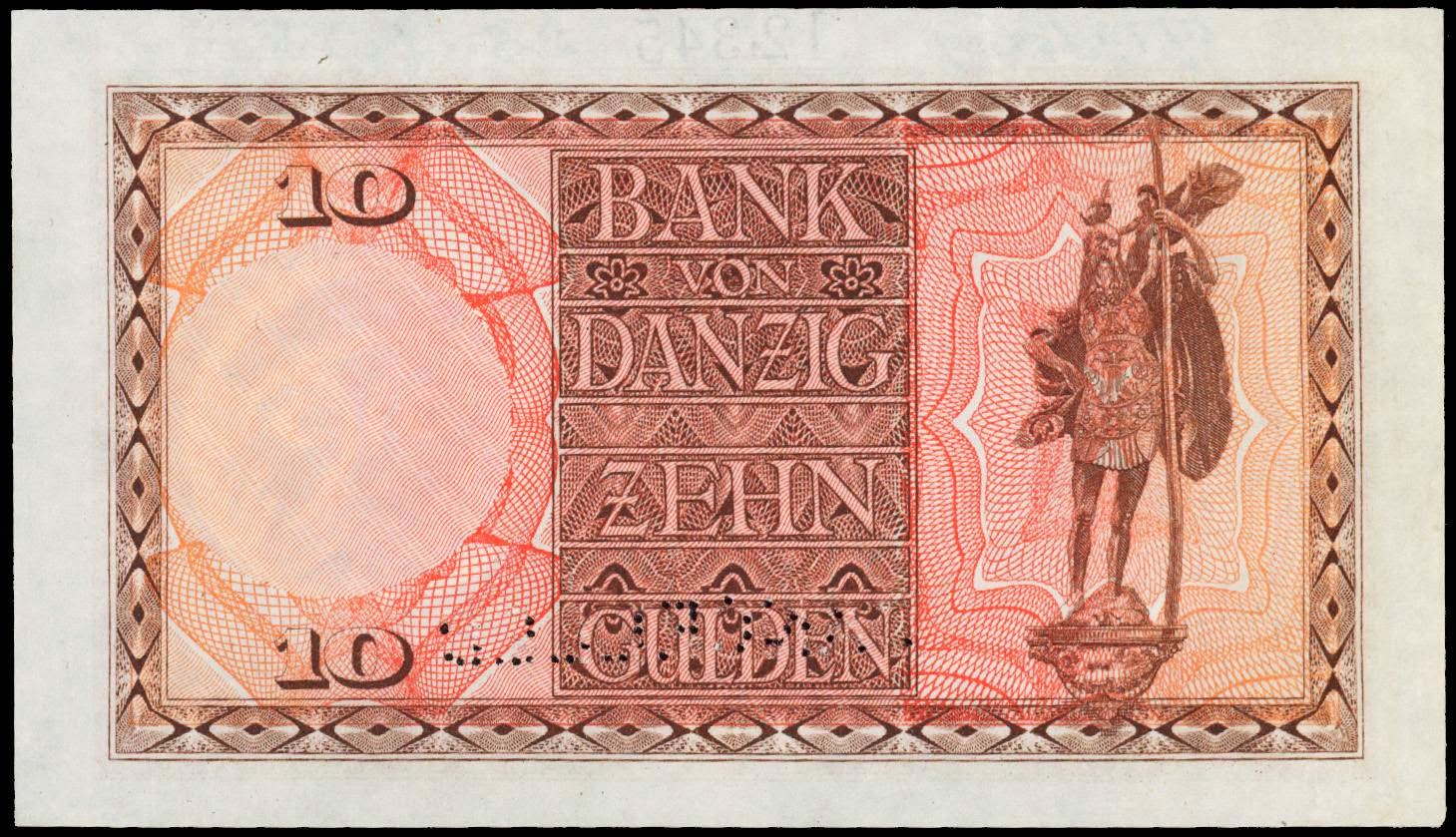 Danzig banknotes 10 Gulden