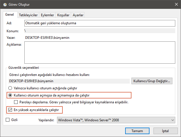 Windows 10'u başlangıçta sistem geri yükleme noktasını otomatik olarak oluşturmak için yapılandırma 5 Image%2B11