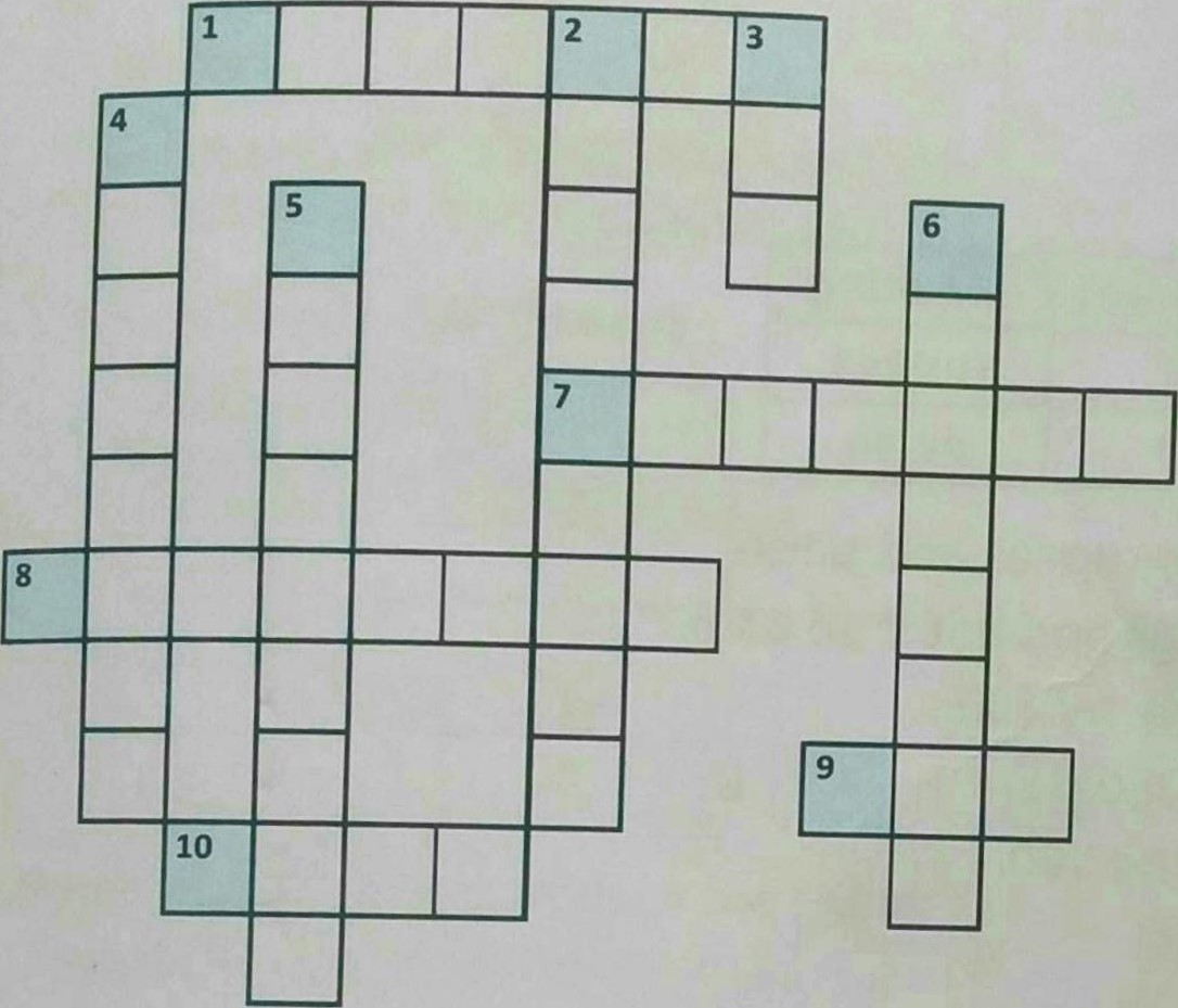 Maths Crossword Puzzle 1 Maths crossword puzzle 1