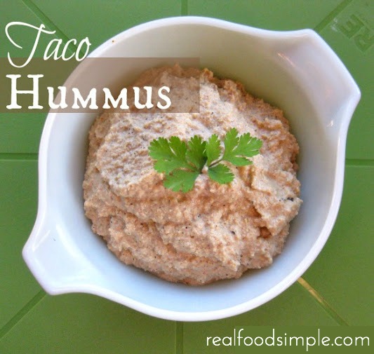 simple homemade taco hummus | realfoodsimple.com