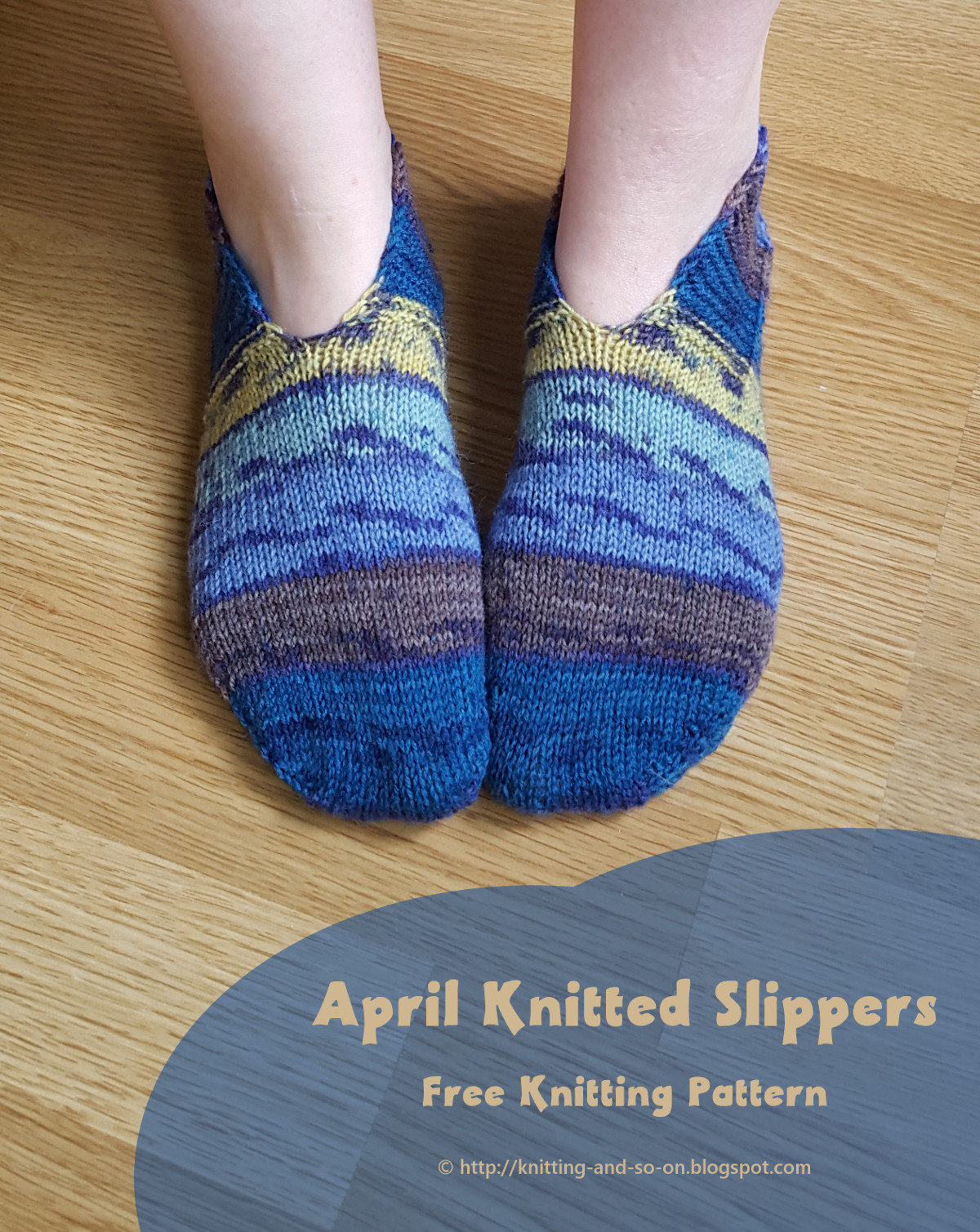 Knitting and so on: April Knitted Slippers