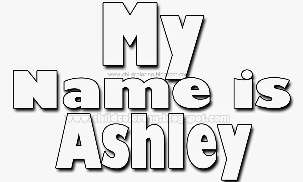 Ashley Name Coloring Page