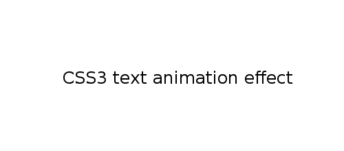 CSS3 text animation effect