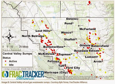 Fracking Waste Water Dumping Map of California Central Valley