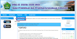 Pada tahun ini telah kembali dibuka pendaftaran Diklat Jarak Jauh  Cara Daftar Diklat Jarak Jauh (DJJ) BDK Semarang