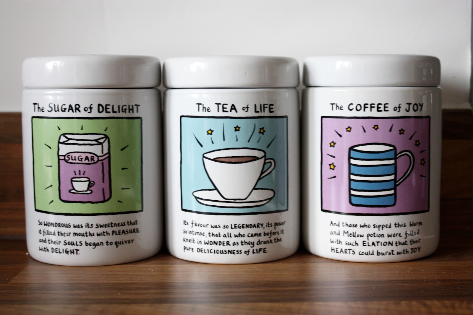 funny tea coffee sugar canisters
