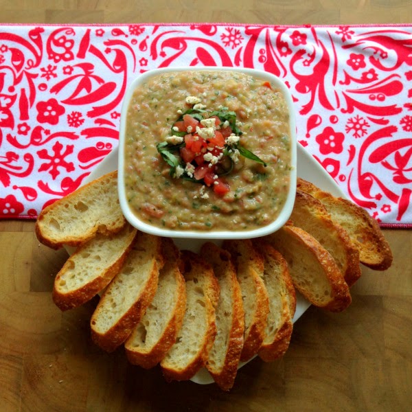 White Bean and Basil Spread for SundaySupper