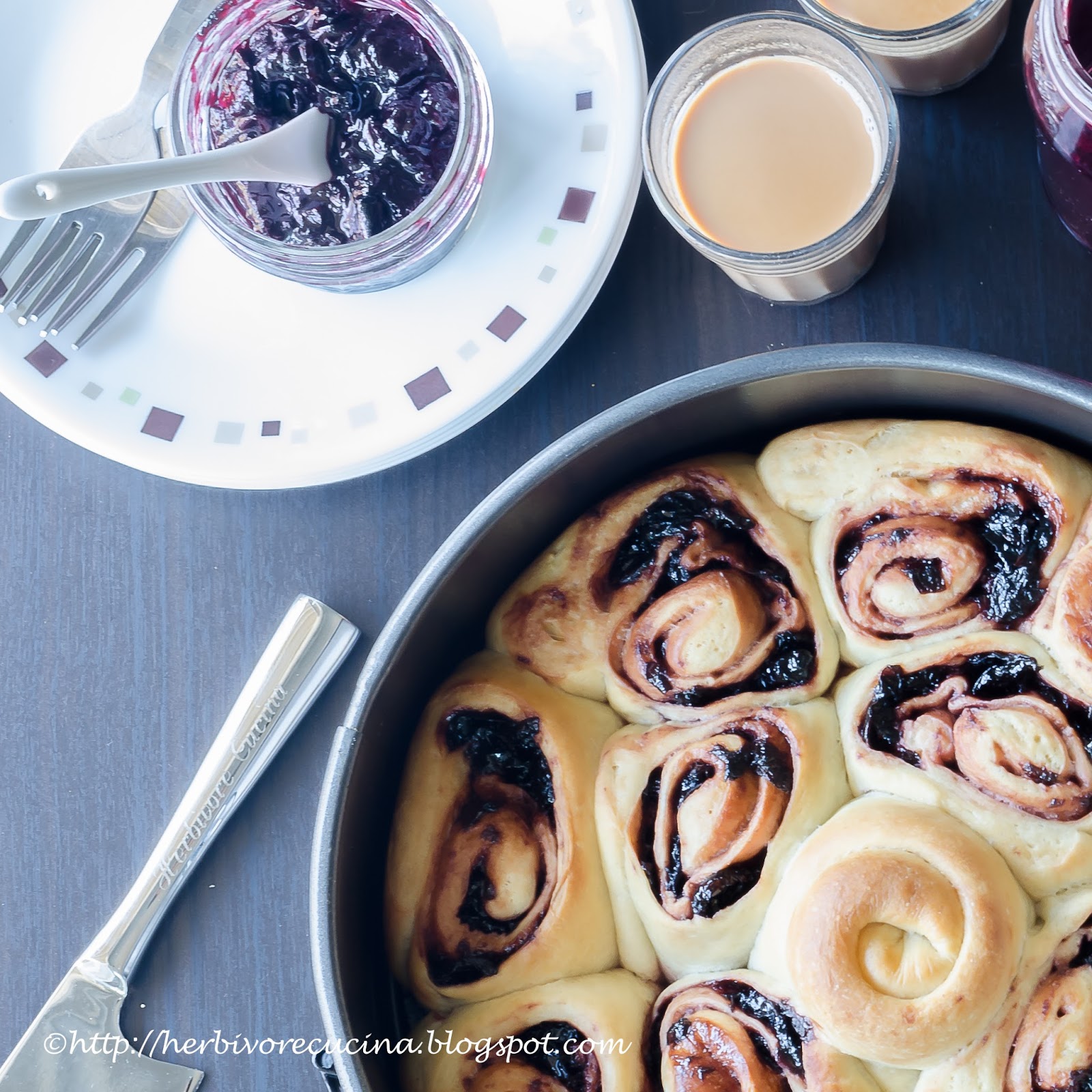 Herbivore Cucina Cherry Jam filled Swirl Bread