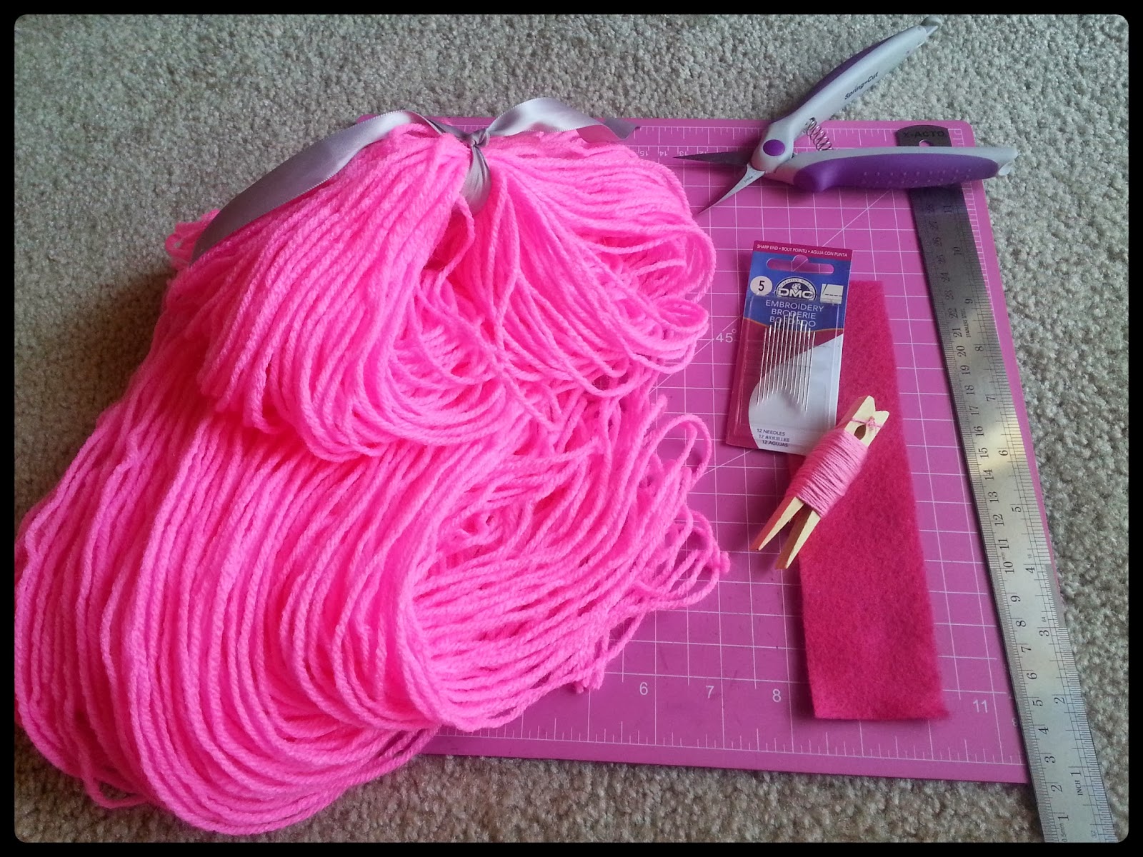 A Crafty Island Girl DIY Handmade Yarn Wig