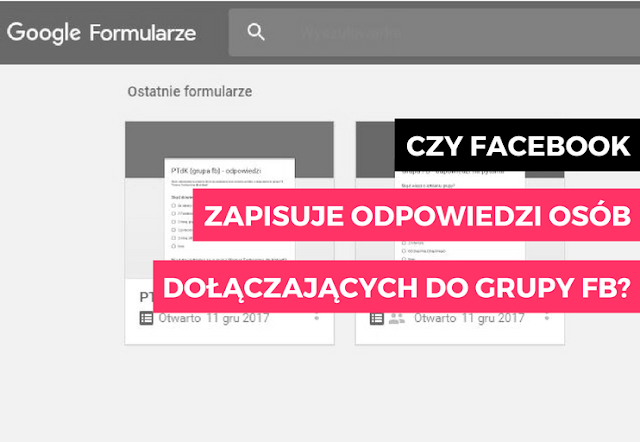 Czy Facebook zapisuje odpowiedzi osób dołączających do grupy FB?