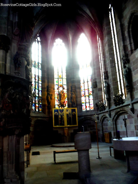 Photo is of the sanctuary and pulpit of  Nuremberg Germany