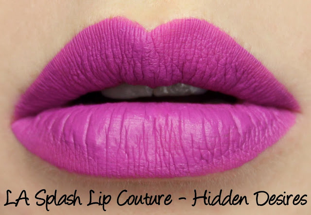 LA Splash Lip Couture - Hidden Desires Swatches & Review