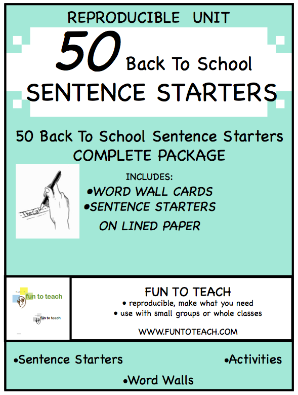 Espino blog: sentence starters for 3rd grade