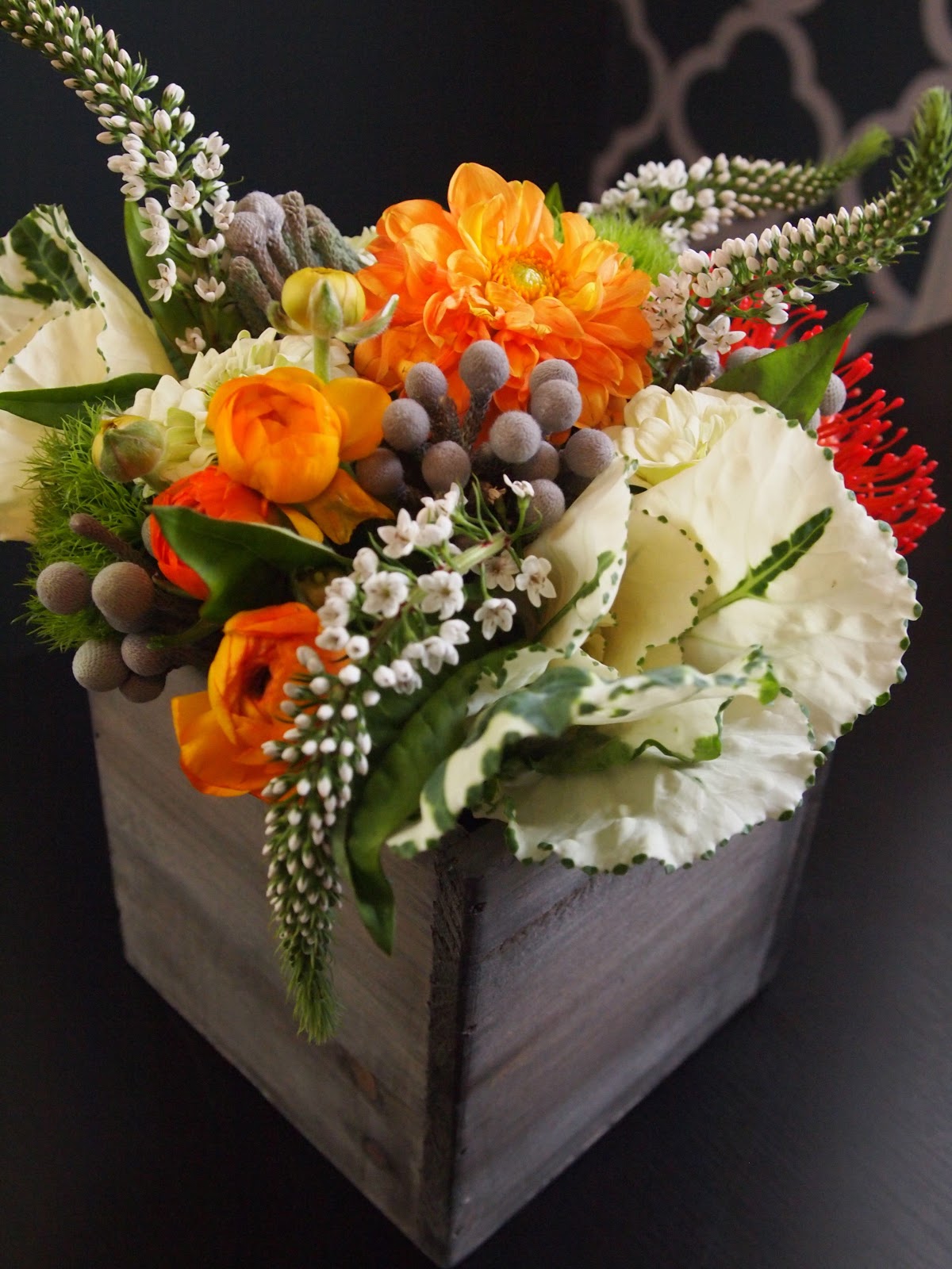 Ever Ours Events Modern Orange Arrangements