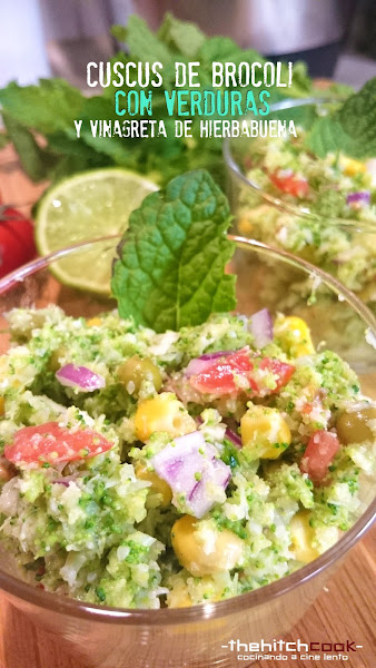 Cuscús de brócoli con verduras y vinagreta de hierbabuena (Cena#83)