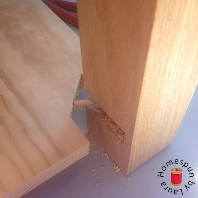 DIY repurposed window table construction process