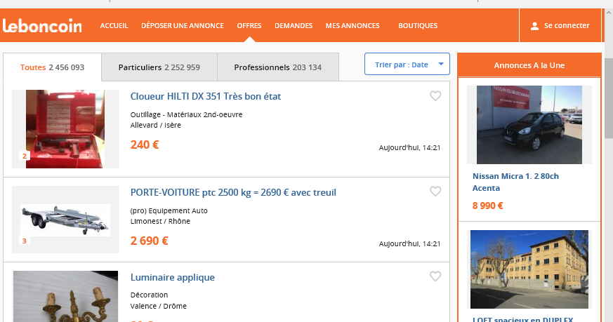 Annonces LeBonCoin