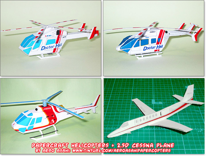 Ninjatoes' papercraft weblog free papercraft helicopters & 2.5D Cessna