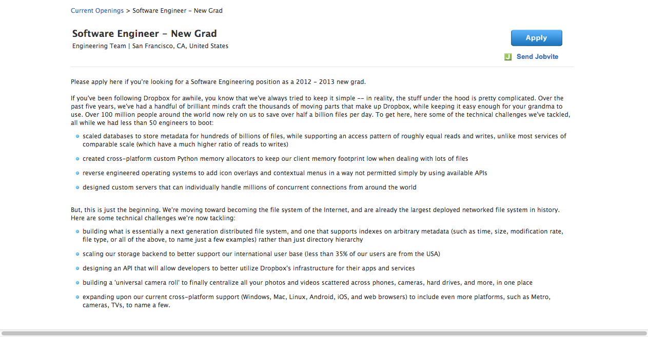 dropbox jobs entry level dropbox jobs entry level