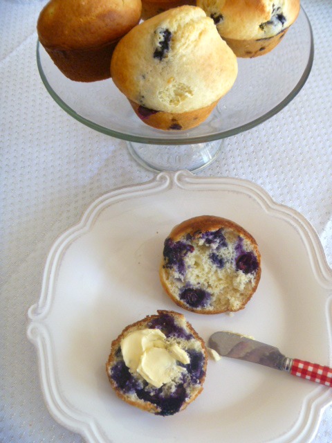 What's better than a piping hot muffin spilling with berries fresh from the oven, made with love? Homestyle Banana Blueberry Muffins - Slice of Southern