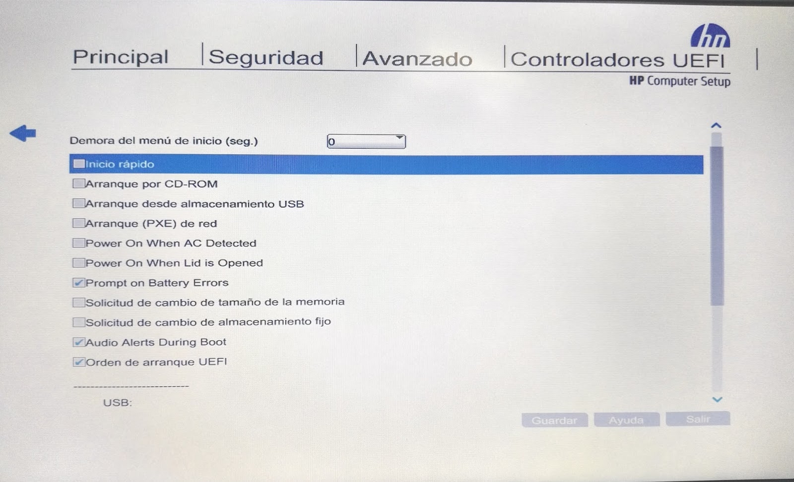 Procedimientos Tecnicos Configurando una BIOS HP (Elitedesk 800 G2)