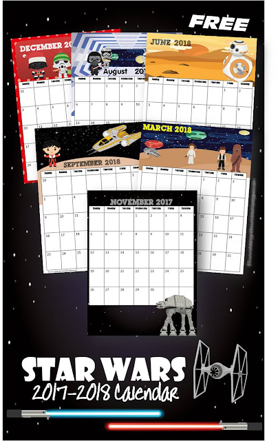 Kindergarten Worksheets and Games: FREE Star Wars Printable Calendar