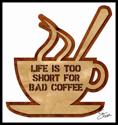 Scrollsaw Workshop: Coffee Sign Scroll Saw Pattern.