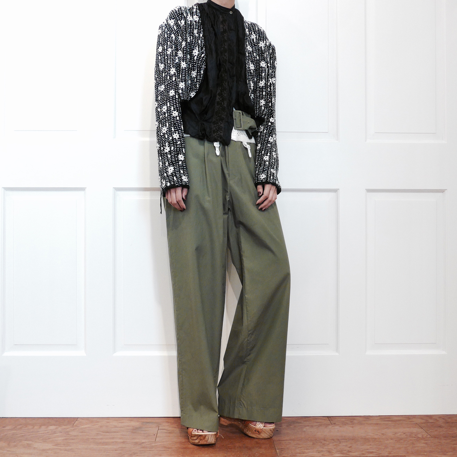 n e p: AURALEE FINX RIPSTOP BELTED WIDE PANTS