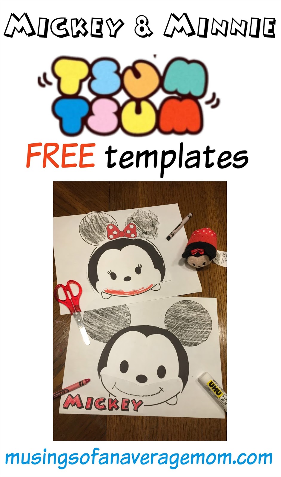 Musings Of An Average Mom Minnie And Mickey Tsum Tsum Printables