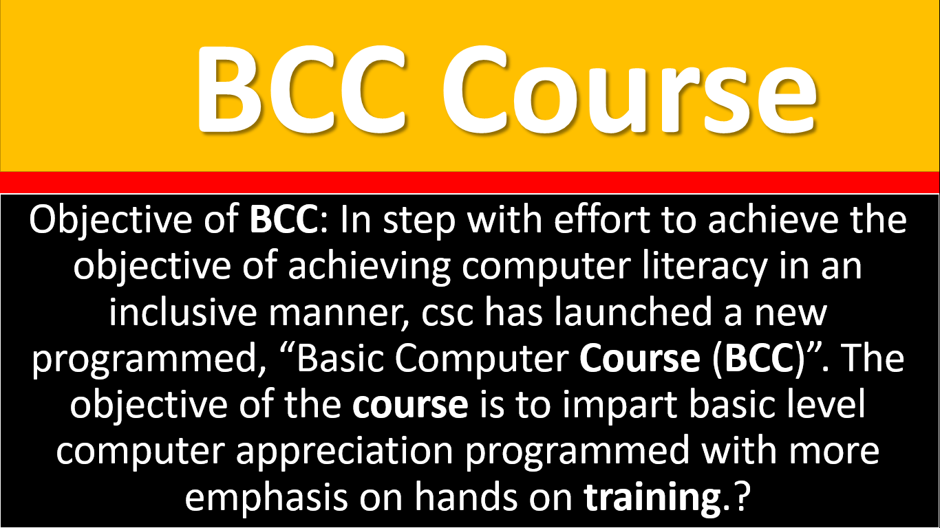 BCC Course