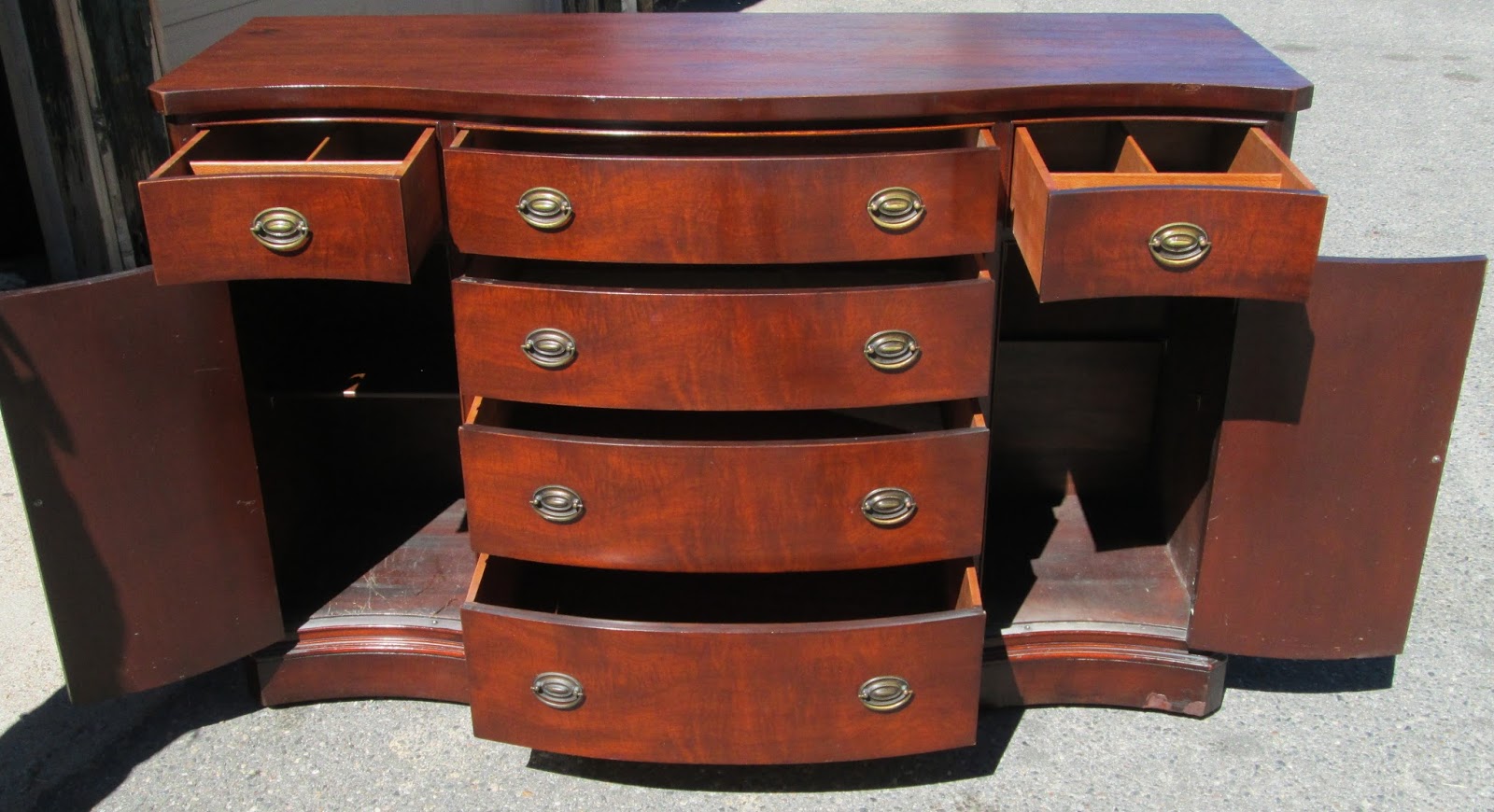 BoHO Chic Vintage Buffet / Dresser Duncan Phyfe Style Hepplewhite Pulls SOLD