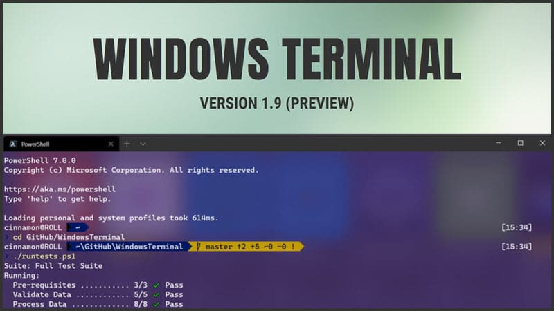 Windows Terminal 1.9 to get Quake Mode and italic version of Cascadia Code font